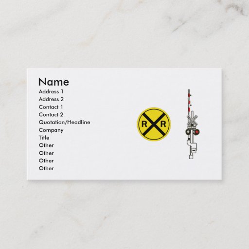 Customizable Railroad Professional or Railfan Business Card Templates
