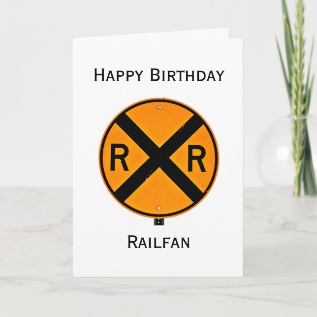 Railroad Scenery Birthday Card (Front)