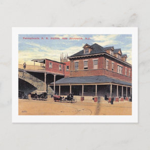 Railroad Station, New Brunswick, NJ Vintage Postcard