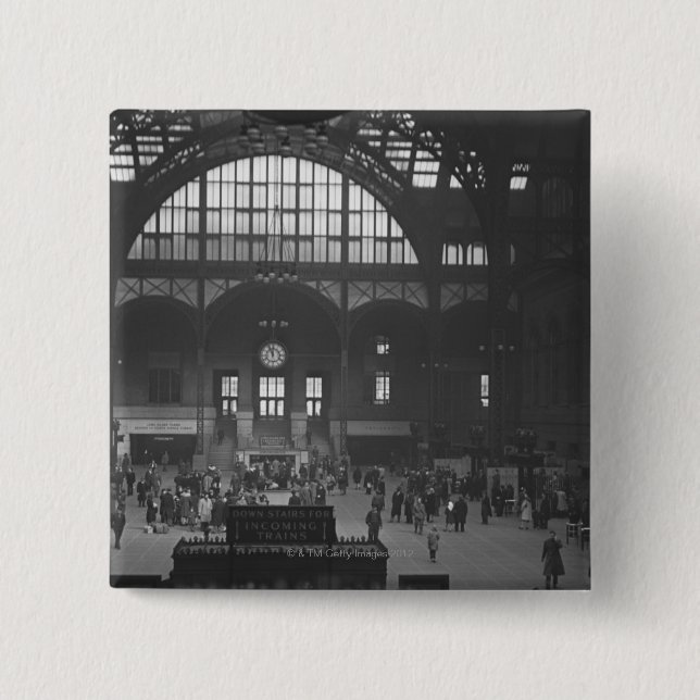 Railroad Station Pinback Button (Front)