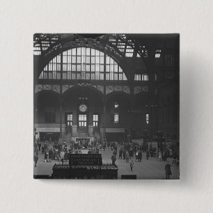 Railroad Station Pinback Button