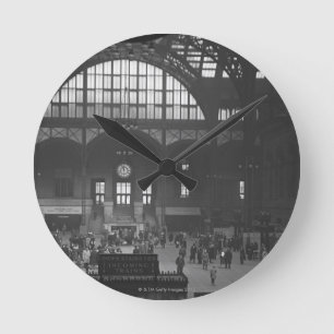 Railroad Station Round Clock