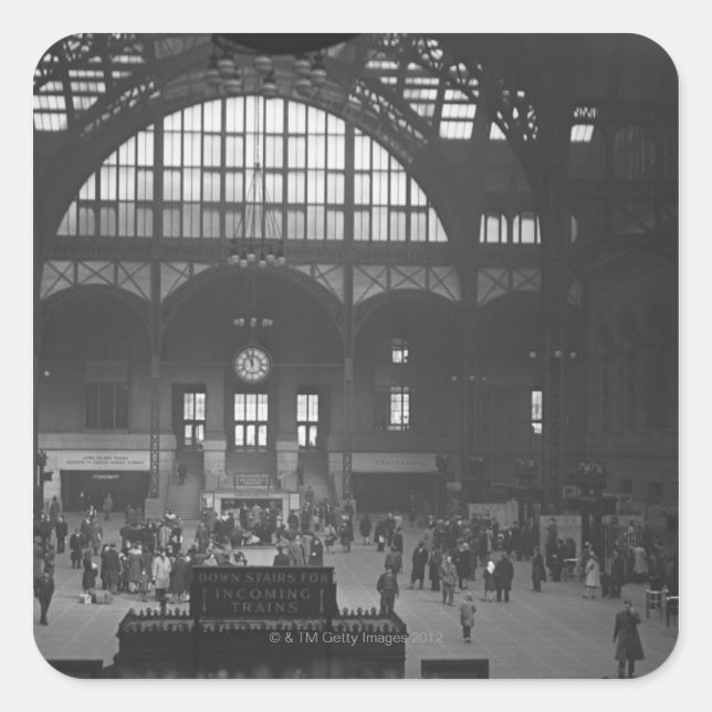Railroad Station Square Sticker (Front)