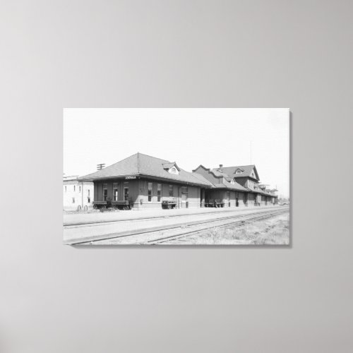 Railroad Station View Canvas Print