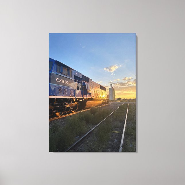 Railroad Town Canvas Print (Front)