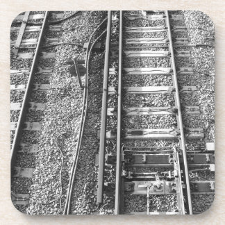 Railroad Tracks, Black and White Picture. Coaster