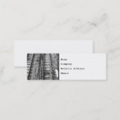 Railroad Tracks, Black and White Picture. Mini Business Card (Front/Back)