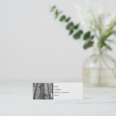 Railroad Tracks, Black and White Picture. Mini Business Card (Standing Front)