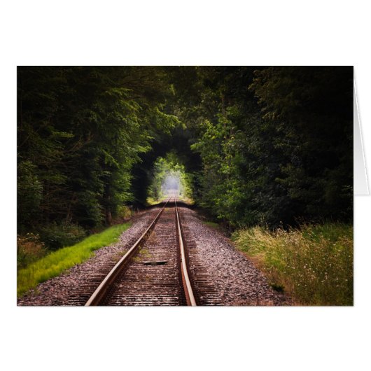 Railroad Tracks Countryside Peaceful Photo Note (Front Horizontal)