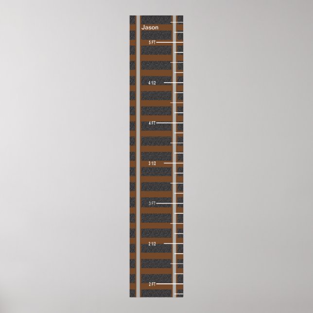 Railroad Tracks Growth Chart (Front)