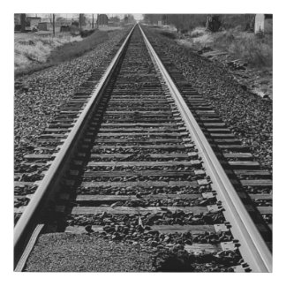 Railroad tracks on canvas