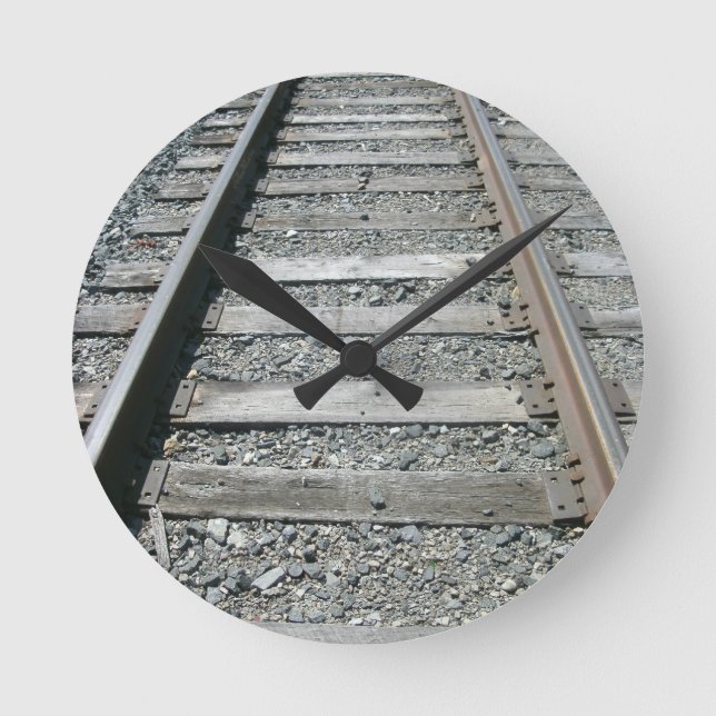Railroad Tracks Round Clock (Front)
