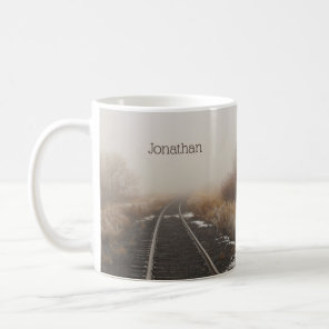 Railroad Tracks Scenic Personalized Photo Coffee Mug