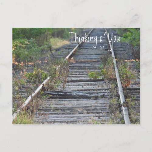 Railroad Tracks Thinking of You Postcard