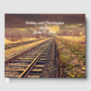Railroad Tracks Wedding Guestbook