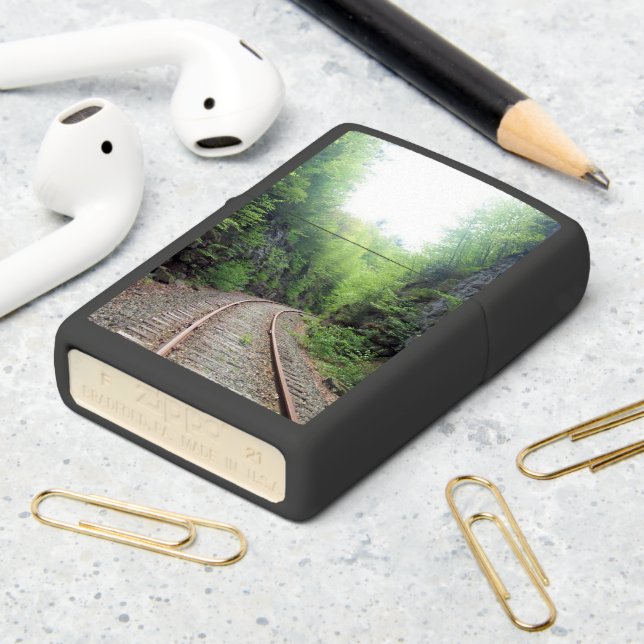 Railroad Tracks Zippo Lighter (On Table 2)