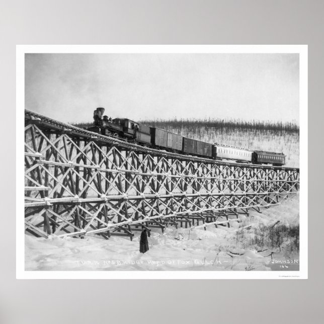 Railroad Train Bridge Alaska 1916 Poster (Front)