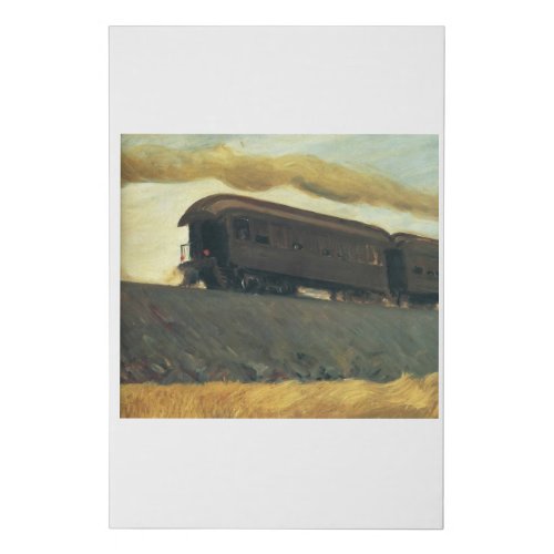 Railroad Train Edward Hopper Faux Canvas Print