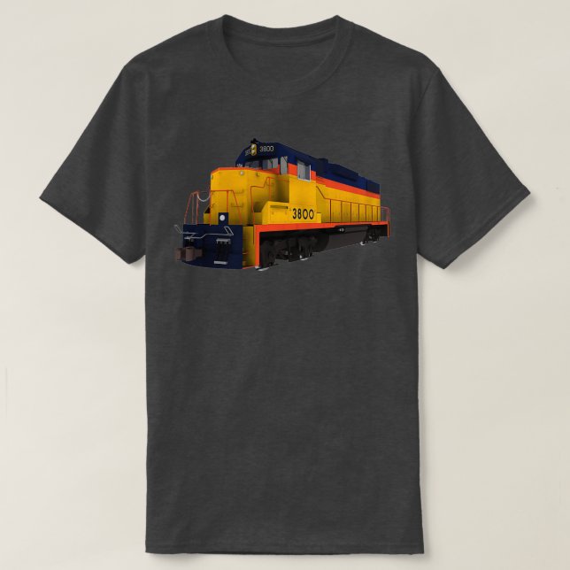 Railroad Train Engine 18 T-Shirt (Design Front)
