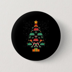 Railroad Train Locomotive Old Train Christmas Tree Button