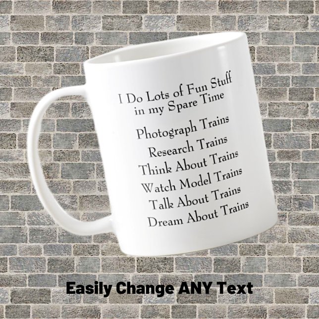 Railroad Train Lover Fan - What I Do in Spare Time Coffee Mug (Creator Uploaded)