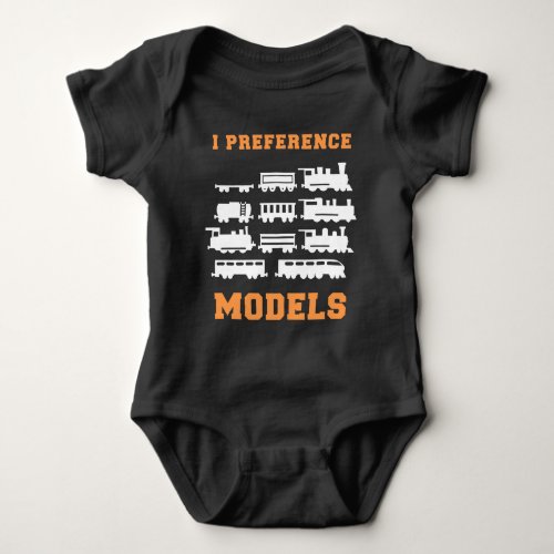 Railroad Train Lover I preference Models Baby Bodysuit