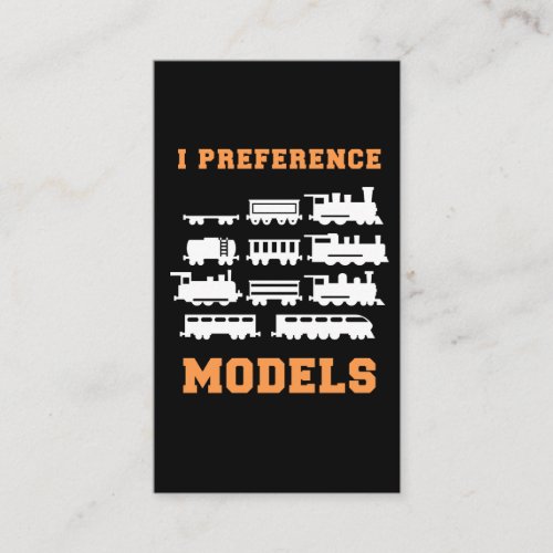 Railroad Train Lover I preference Models Business Card