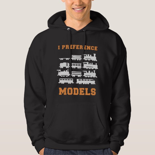 Railroad Train Lover I preference Models Hoodie (Front)