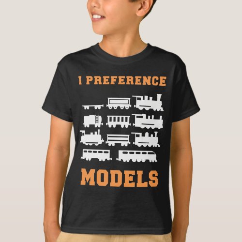Railroad Train Lover I preference Models T_Shirt