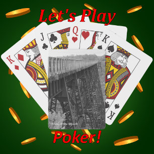 Railroad Train Trussel Kinzua Bridge Skywalk Poker Cards