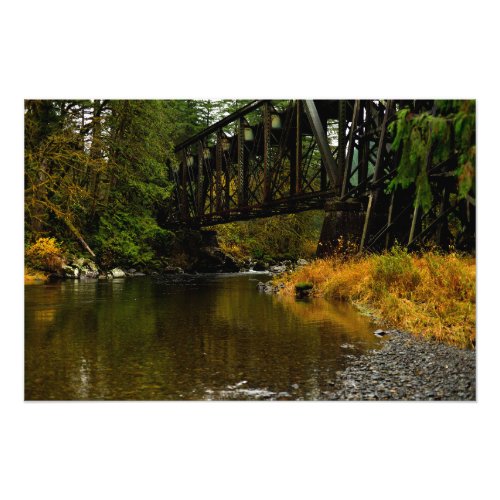 Railroad Trestle over the Lewis River WA Photo Print