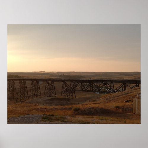 Railroad Trestle wall art home staging prop poster