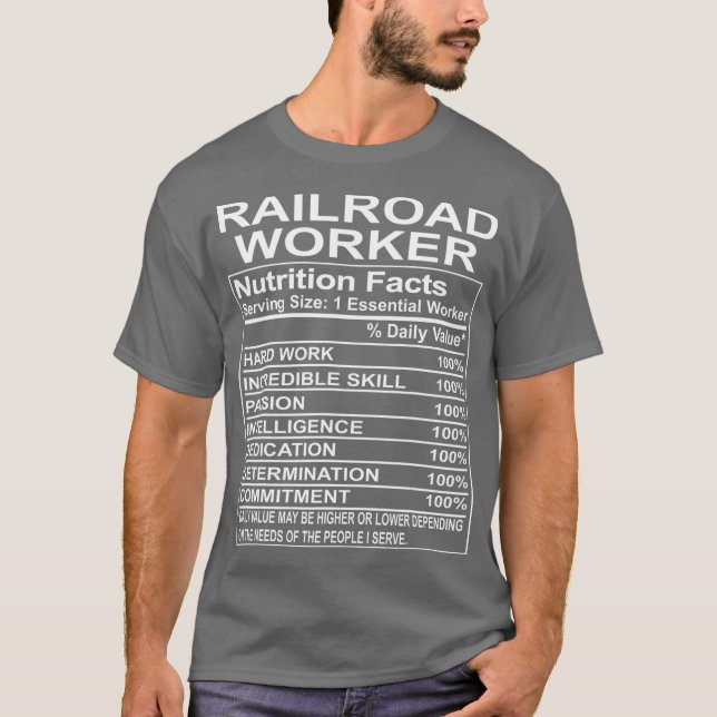 Railroad Worker Gifts Appreciation Funny T-Shirt (Front)