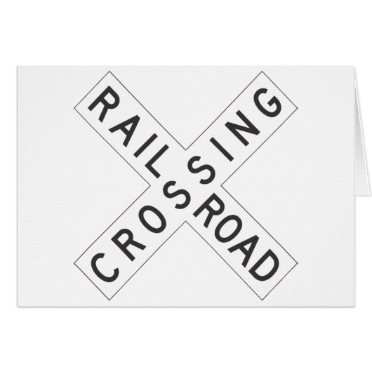 RailroadCrossing Sign Cards (Front Horizontal)