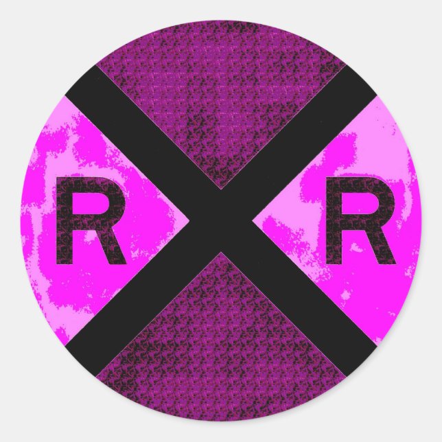 Railroadiana Classic Round Sticker (Front)