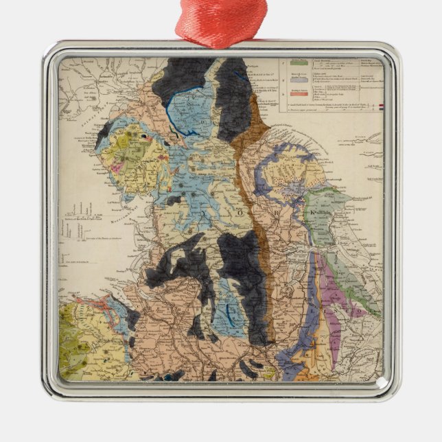 Railroads in England Metal Ornament (Front)
