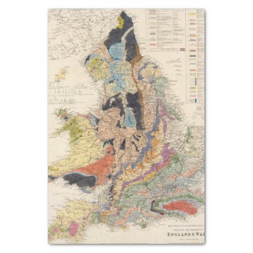 Railroads in England Tissue Paper