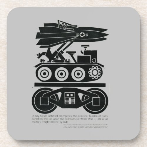 Railroads Moved 90 of all Freight in World War 2  Beverage Coaster