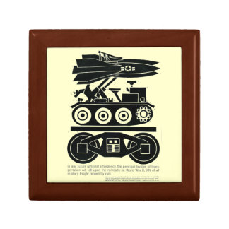 Railroads Moved 90% of all Freight in World War 2 Jewelry Box