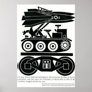 Railroads Moved 90% of all Freight in World War 2  Poster