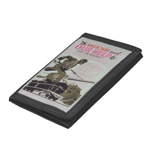 Railroads Need Our Help WW2      Trifold Wallet