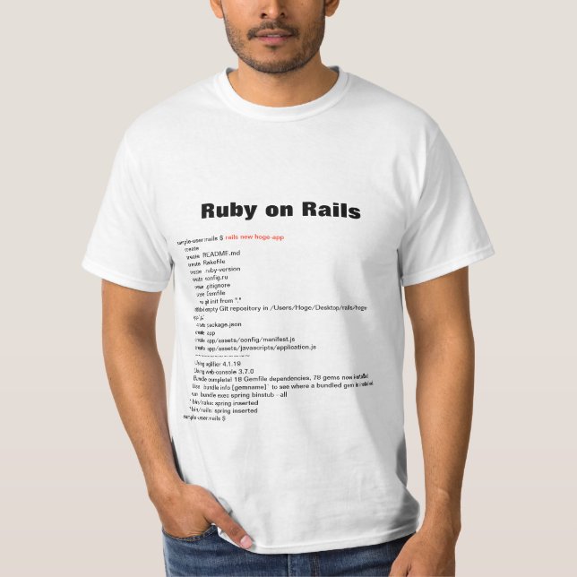 rails new T-shirts (Ruby on Rails) (Front)