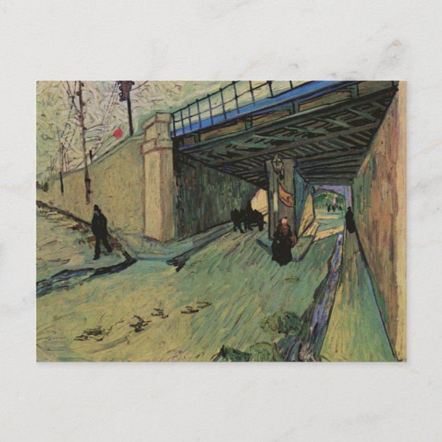 Railway Bridge Avenue Montmajour Van Gogh Fine Art Postcard (Front)