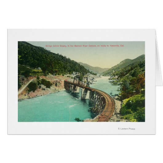 Railway Bridge over Merced River Cards (Front Horizontal)