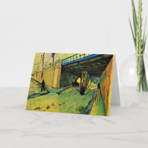 Railway Bridge over Montmajour by Vincent van Gogh Card