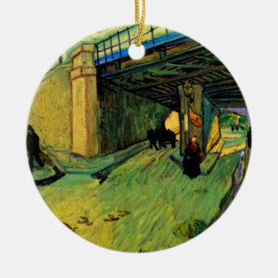 Railway Bridge over Montmajour by Vincent van Gogh Ceramic Ornament