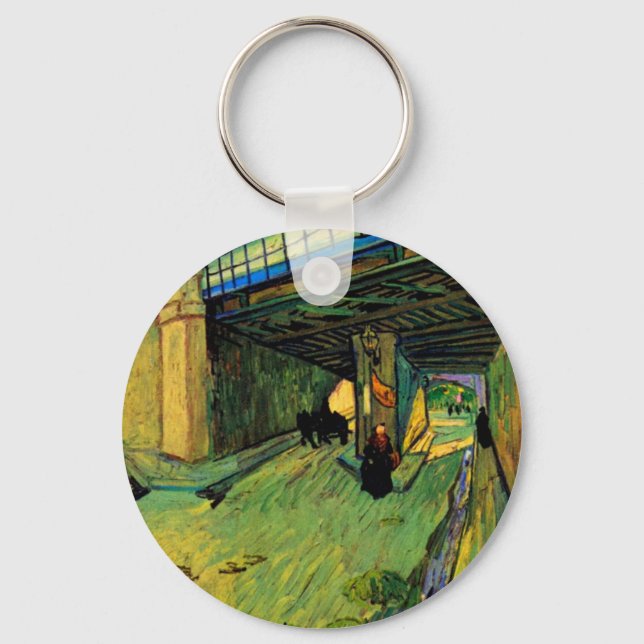 Railway Bridge over Montmajour by Vincent van Gogh Keychain (Front)
