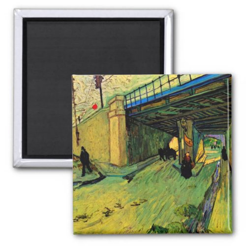 Railway Bridge over Montmajour by Vincent van Gogh Magnet