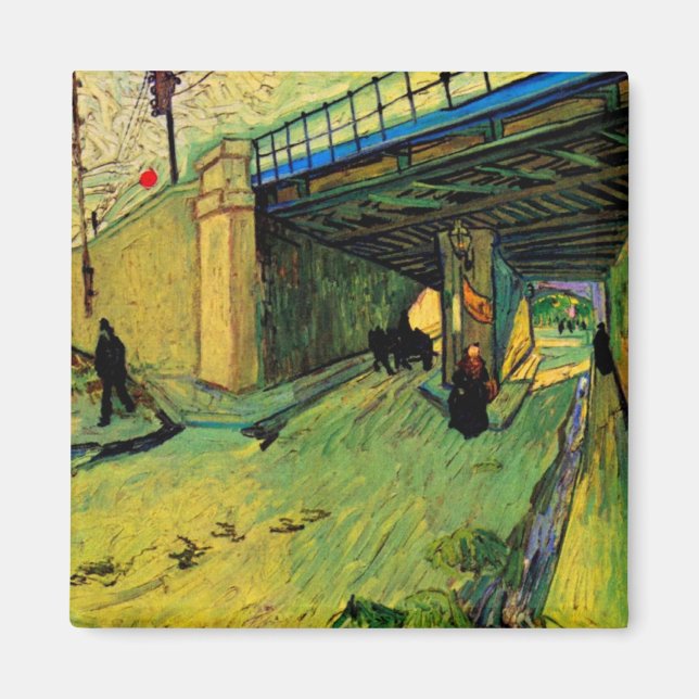 Railway Bridge over Montmajour by Vincent van Gogh Magnet (Front)