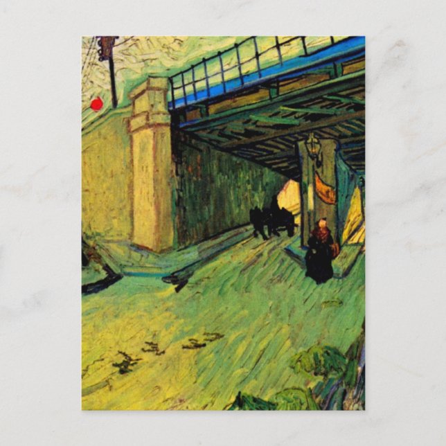 Railway Bridge over Montmajour by Vincent van Gogh Postcard (Front)